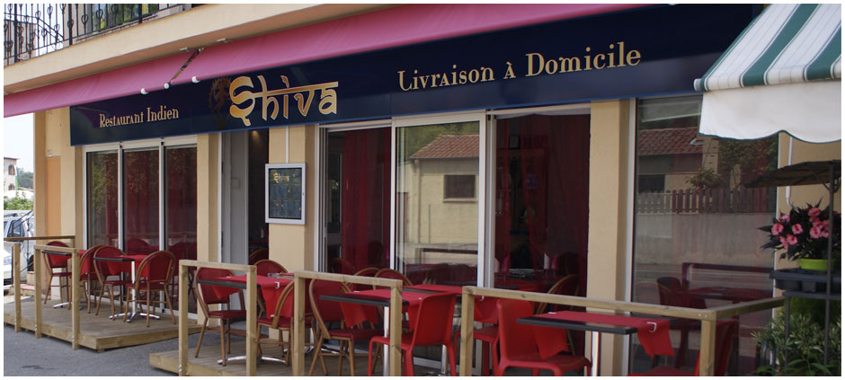 Terrasse du restaurant Indien Shiva au Rouret